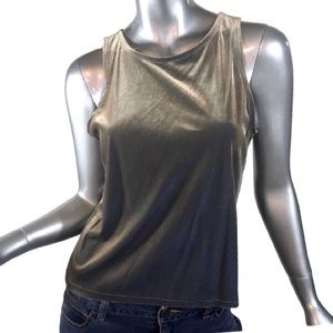 Gilligan O’malley Velvet Gold & Blue Tank Top Medium